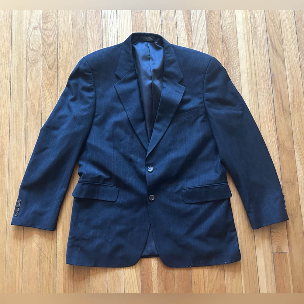 Evan-Picone Striped Wool/Bashmere Blazer - 42R